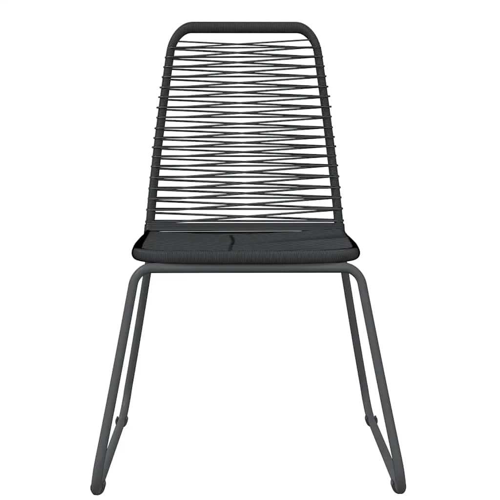 Ensemble à manger de jardin 3 pcs Noir