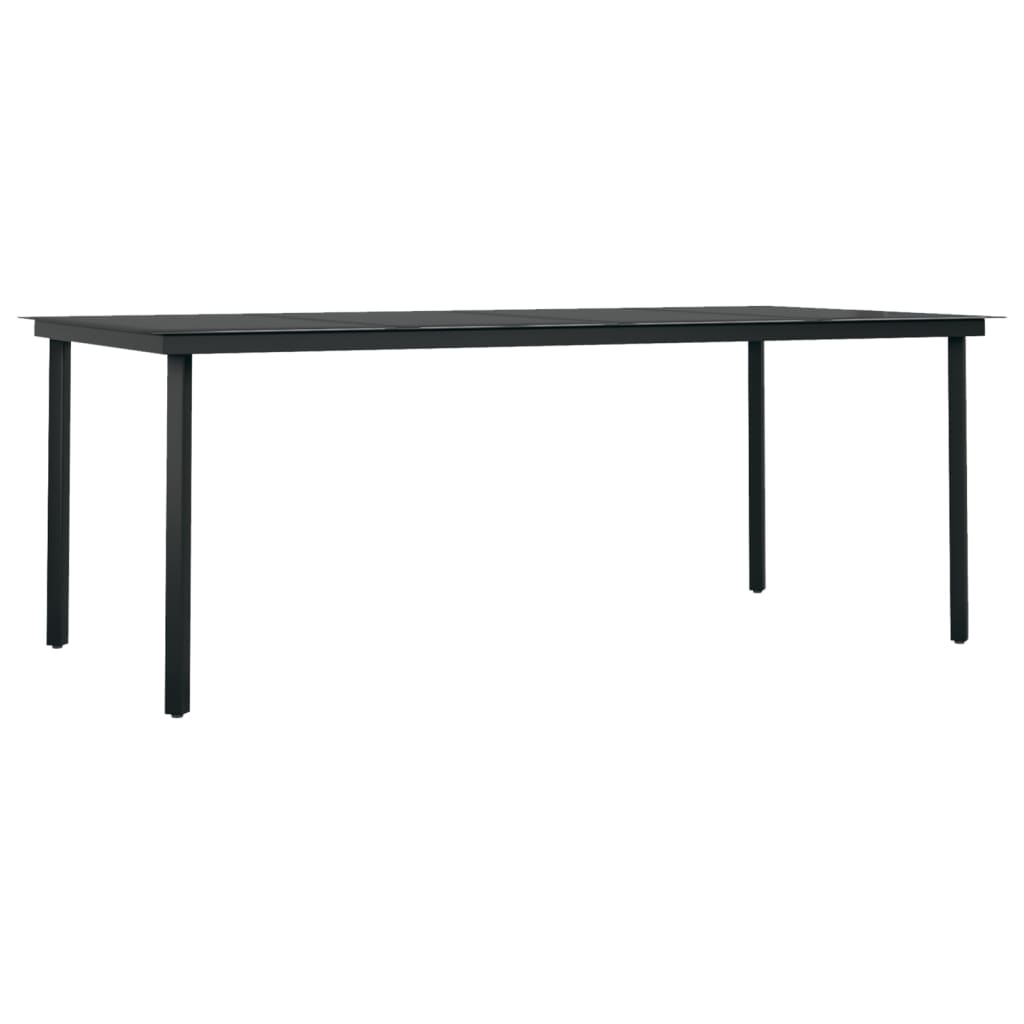 Ensemble à manger de jardin 9 pcs Noir