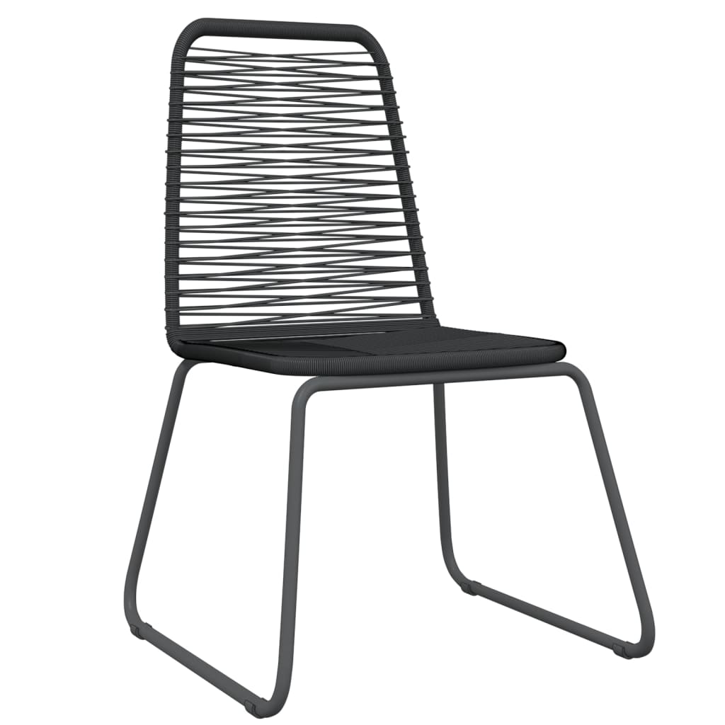 Ensemble à manger de jardin 5 pcs Noir