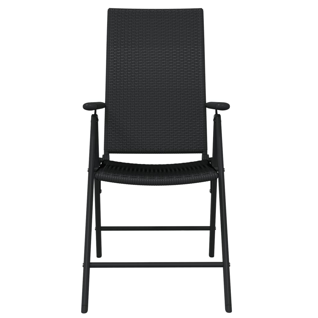 Ensemble à manger de jardin 5 pcs Noir