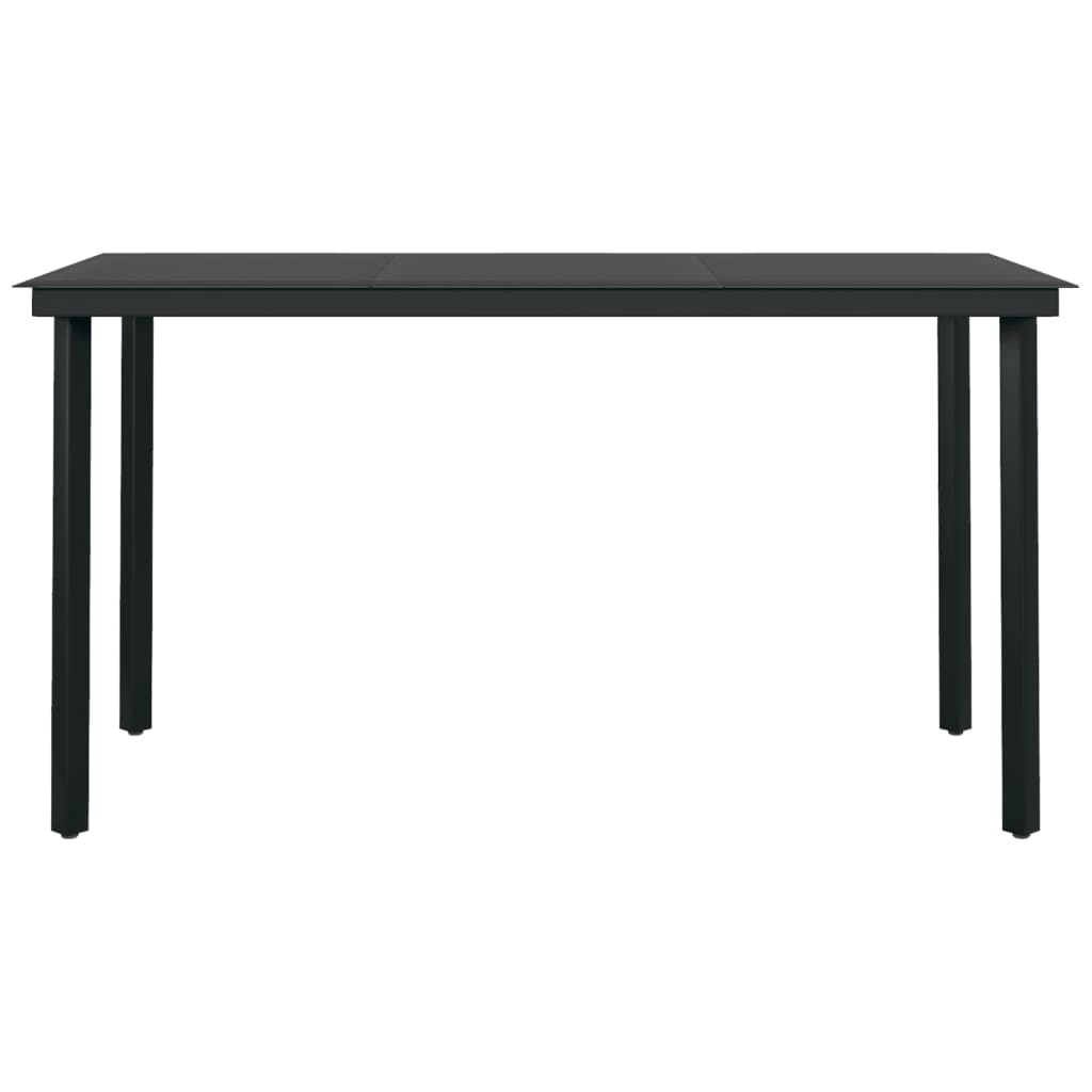 Ensemble à manger de jardin 5 pcs Noir