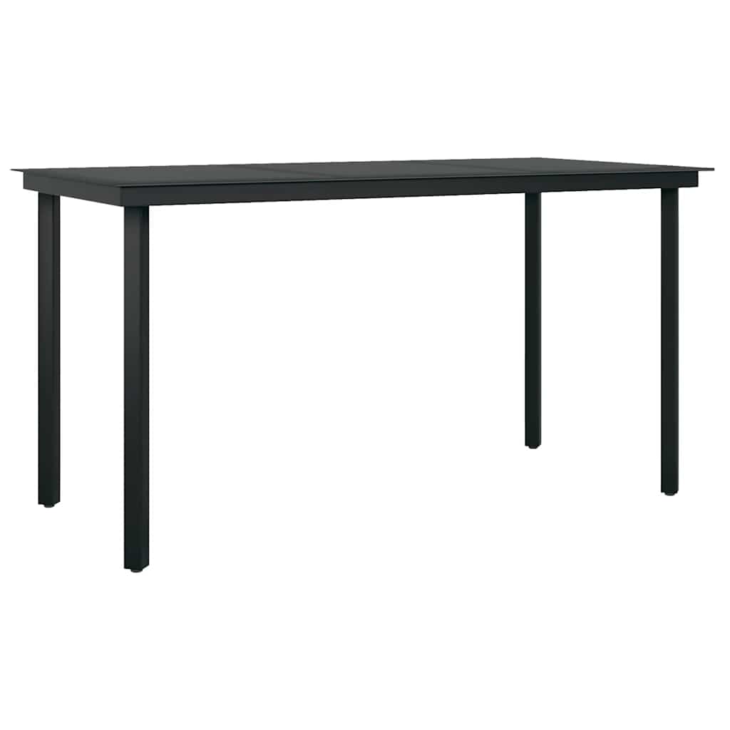 Ensemble à manger de jardin 7 pcs Noir