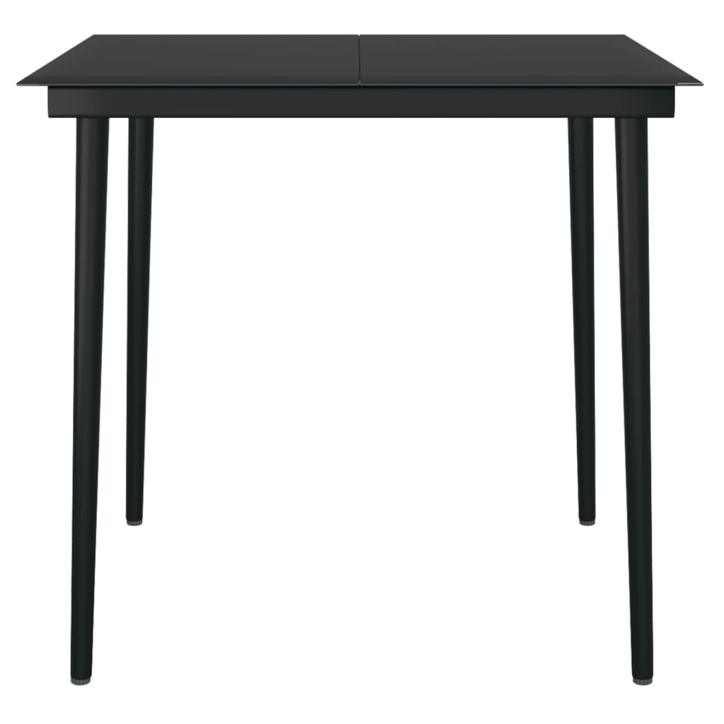 Ensemble à manger de jardin 3 pcs Noir