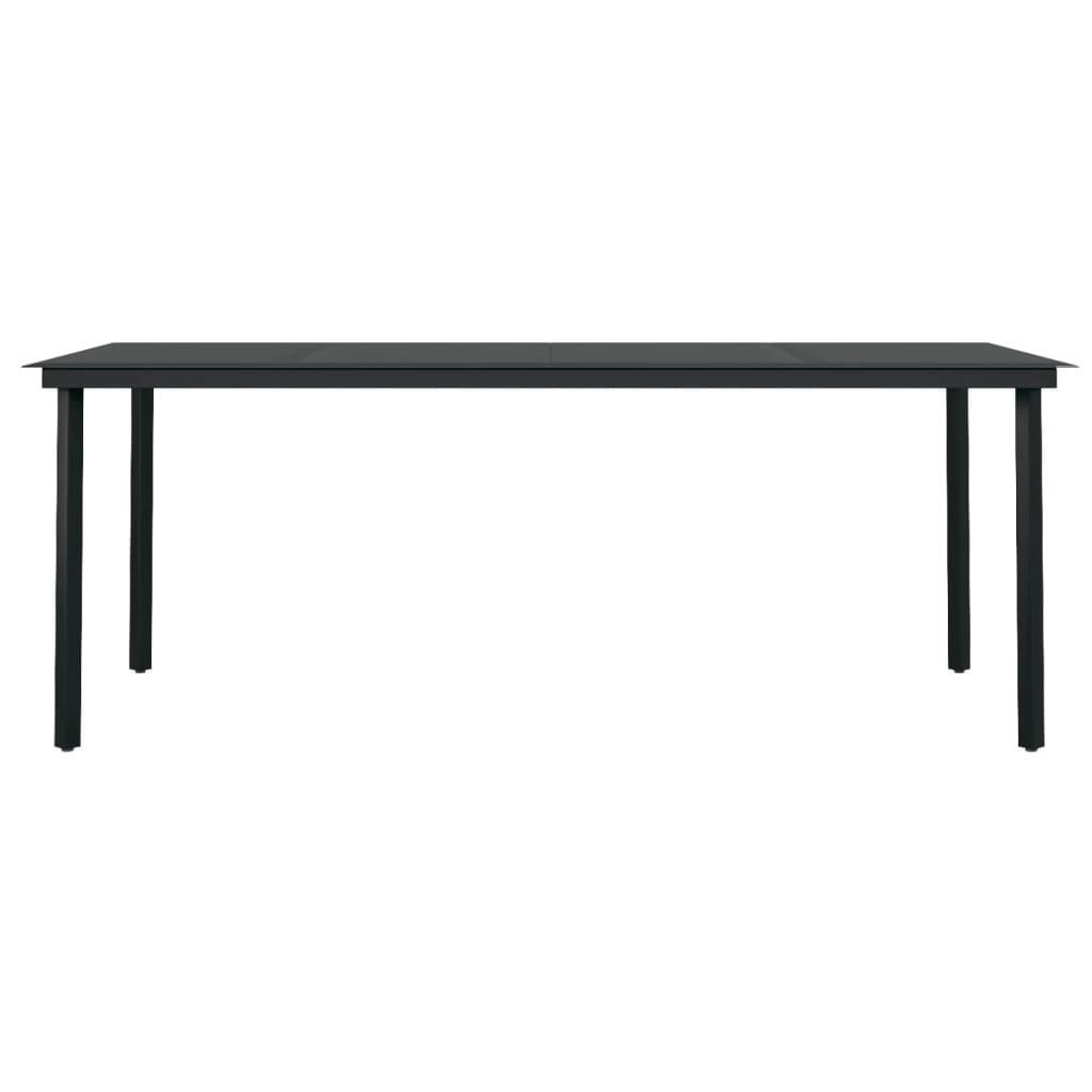 Ensemble à manger de jardin 9 pcs Noir