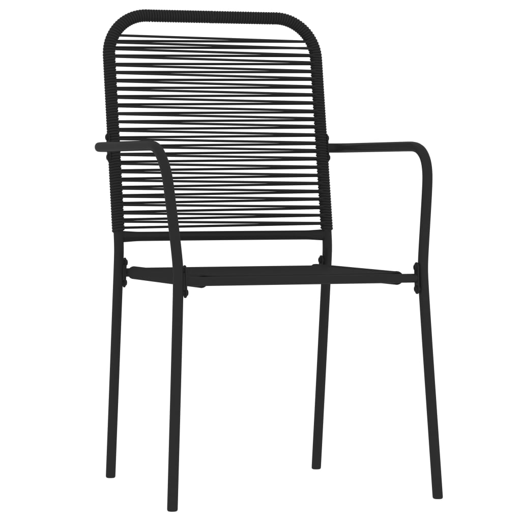 Ensemble à manger de jardin 5 pcs Noir