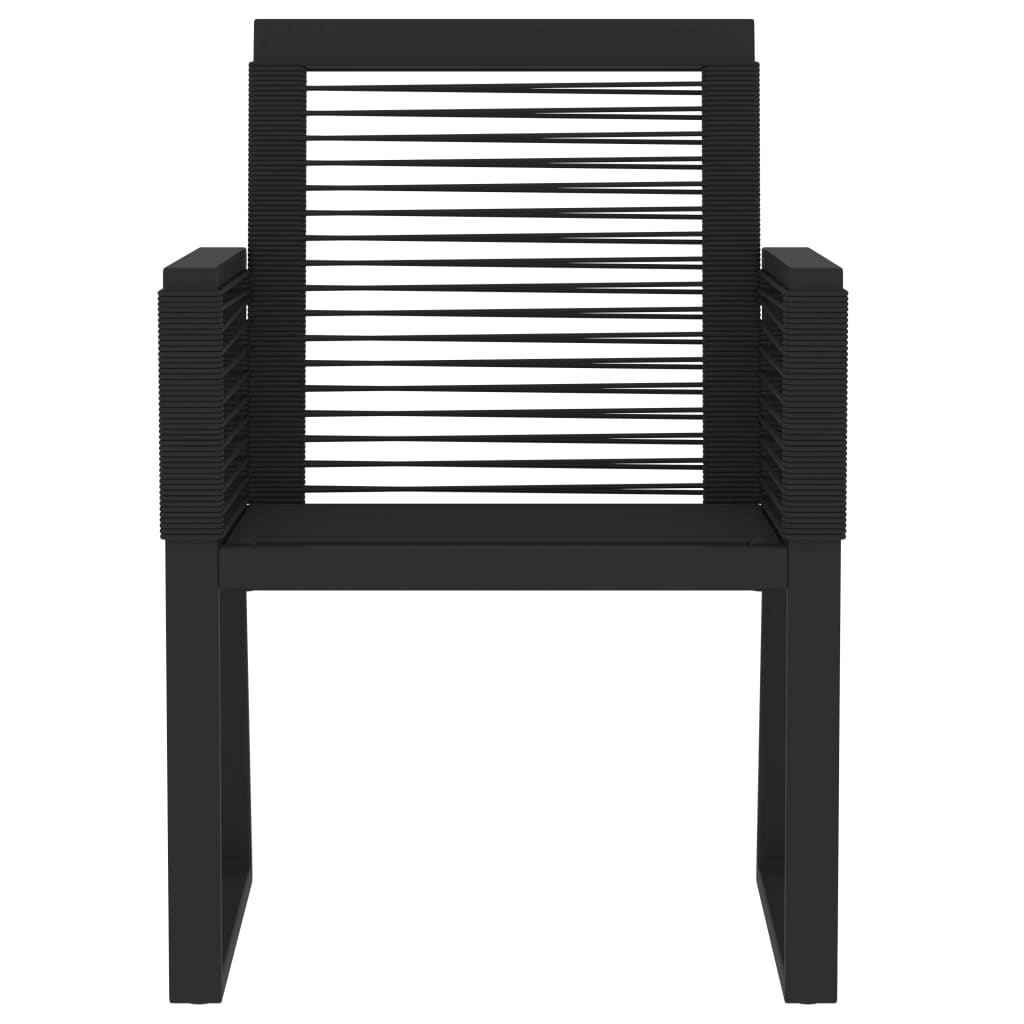 Ensemble à manger de jardin 7 pcs Noir