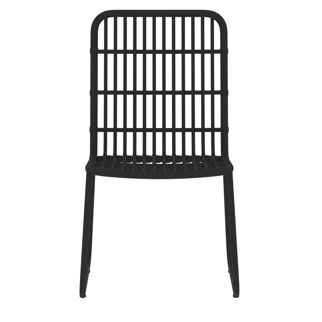 Ensemble à manger de jardin 5 pcs Noir