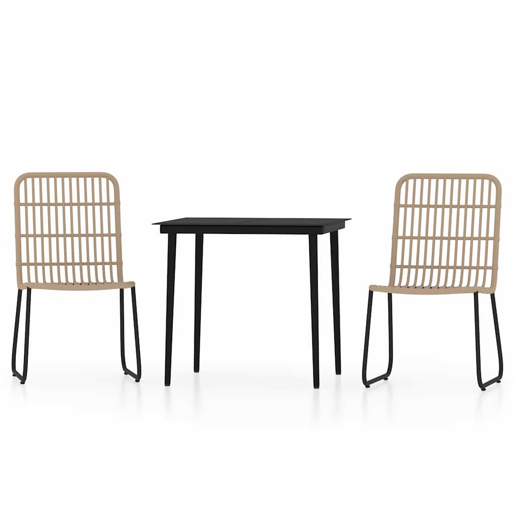Ensemble à manger de jardin 3 pcs Chêne