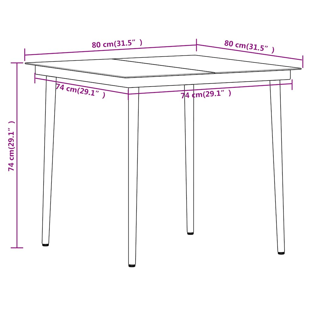 Ensemble à manger de jardin 3 pcs Chêne