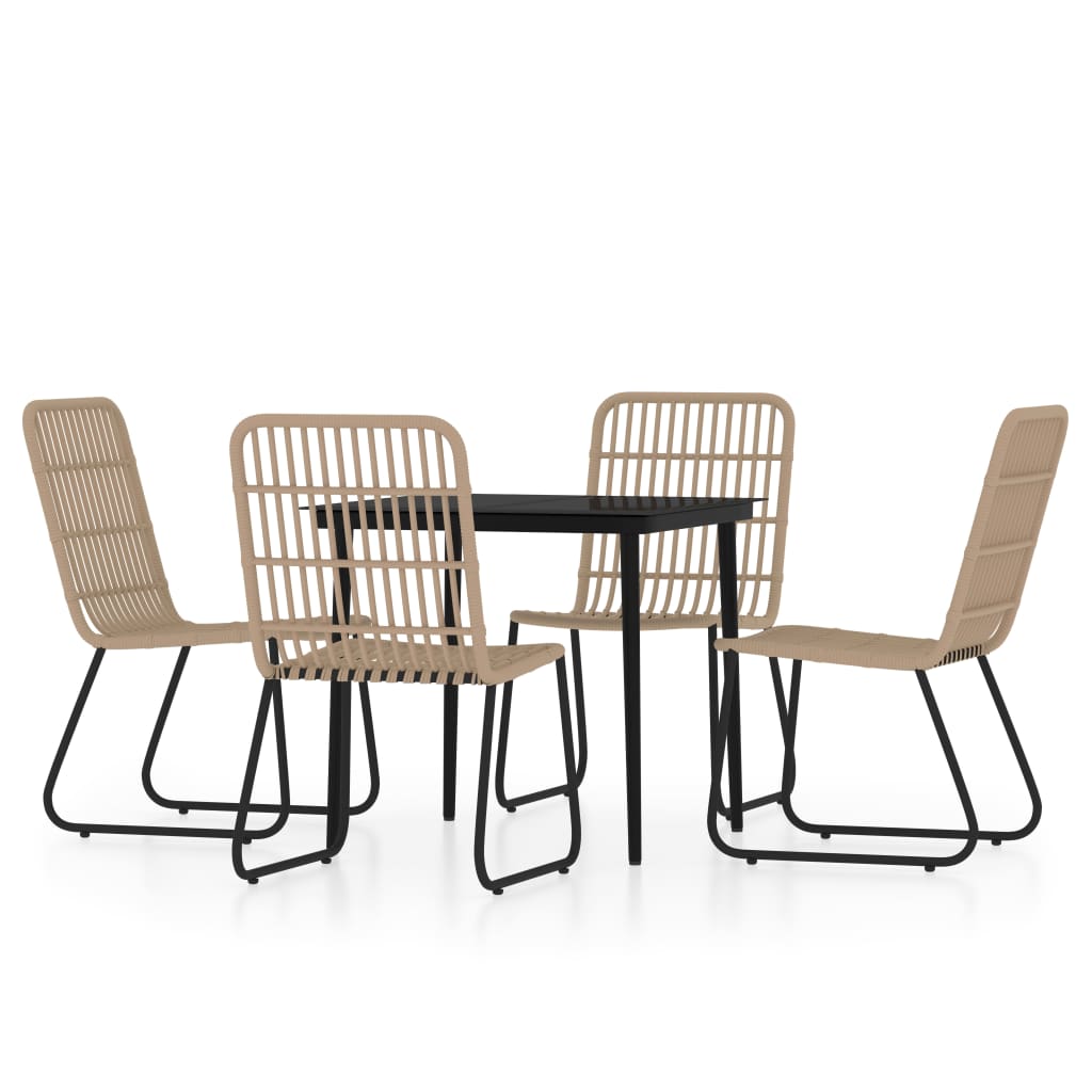 Ensemble à manger de jardin 5 pcs Chêne