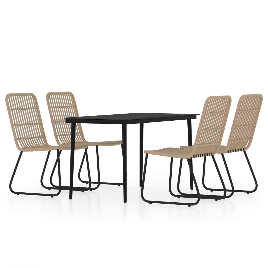 Ensemble à manger de jardin 5 pcs Chêne