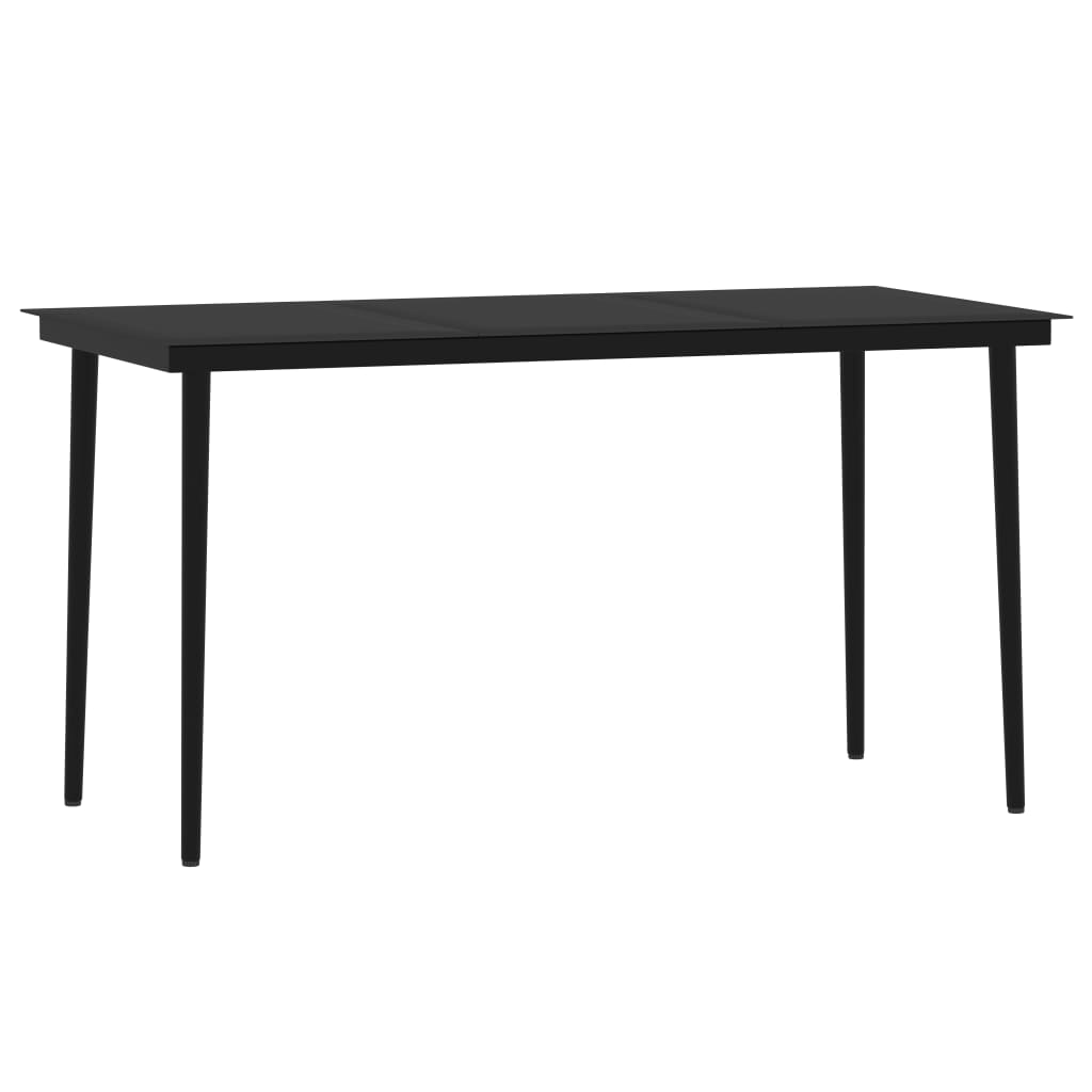 Ensemble à manger de jardin 7 pcs Noir