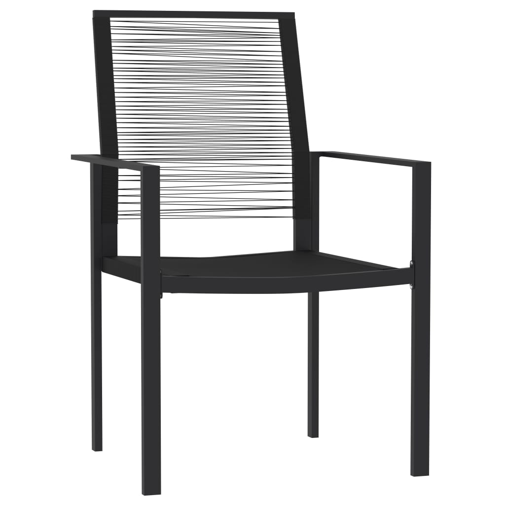 Ensemble à manger de jardin 5 pcs Noir