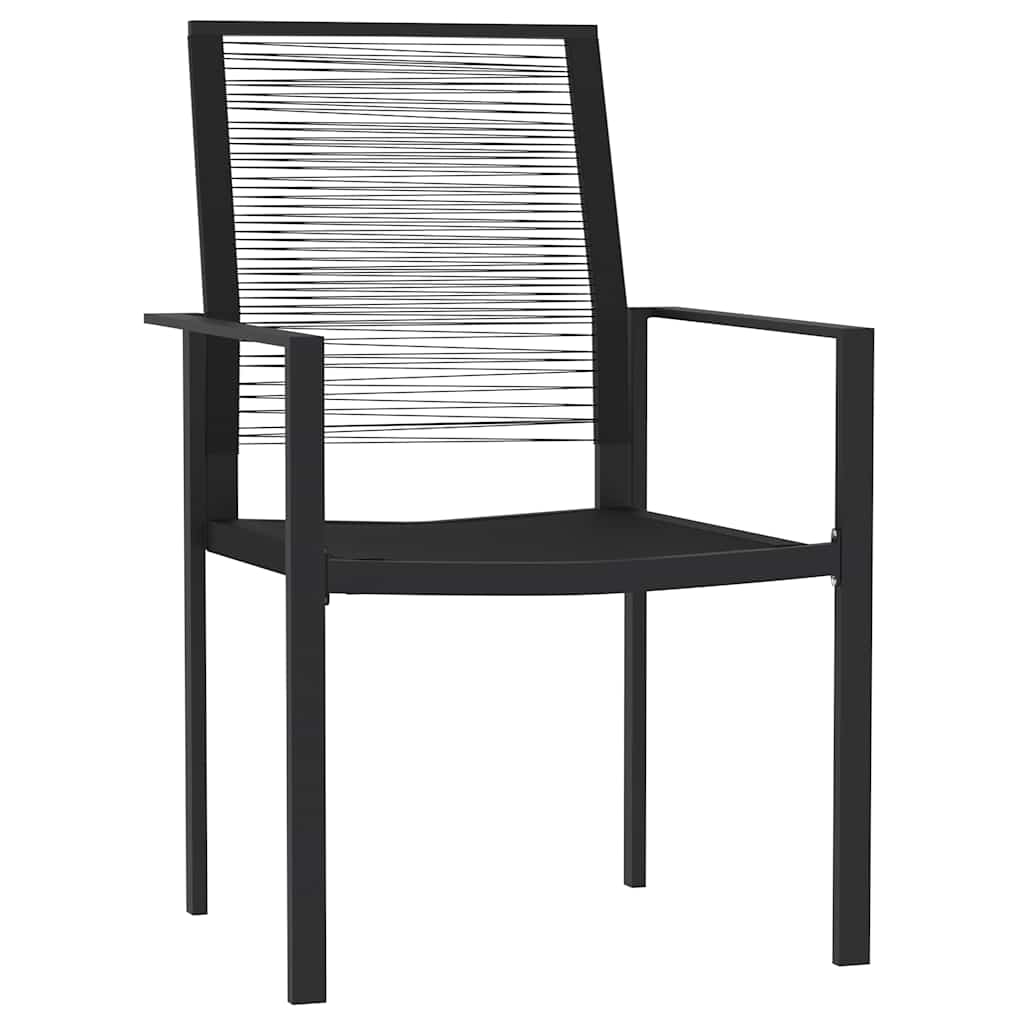 Ensemble à manger de jardin 3 pcs Noir