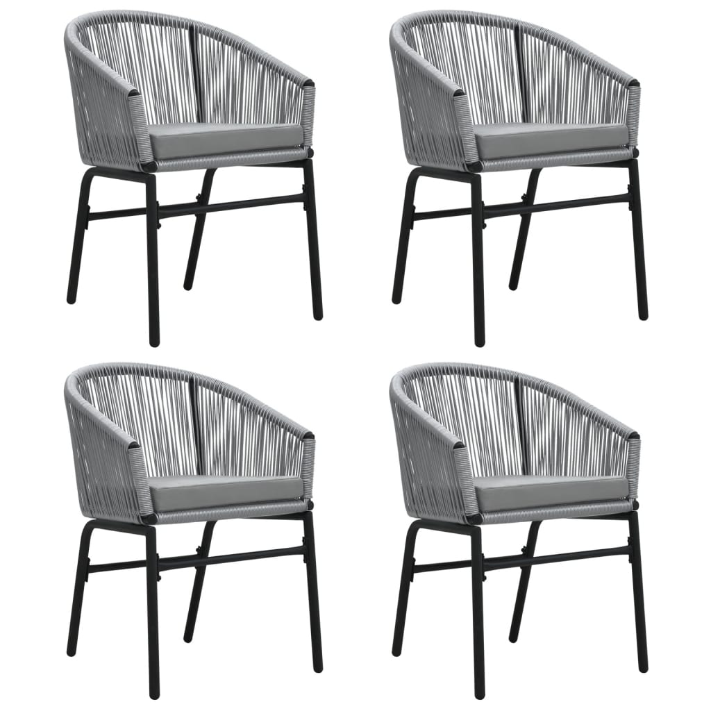 Ensemble à manger de jardin 5 pcs Gris