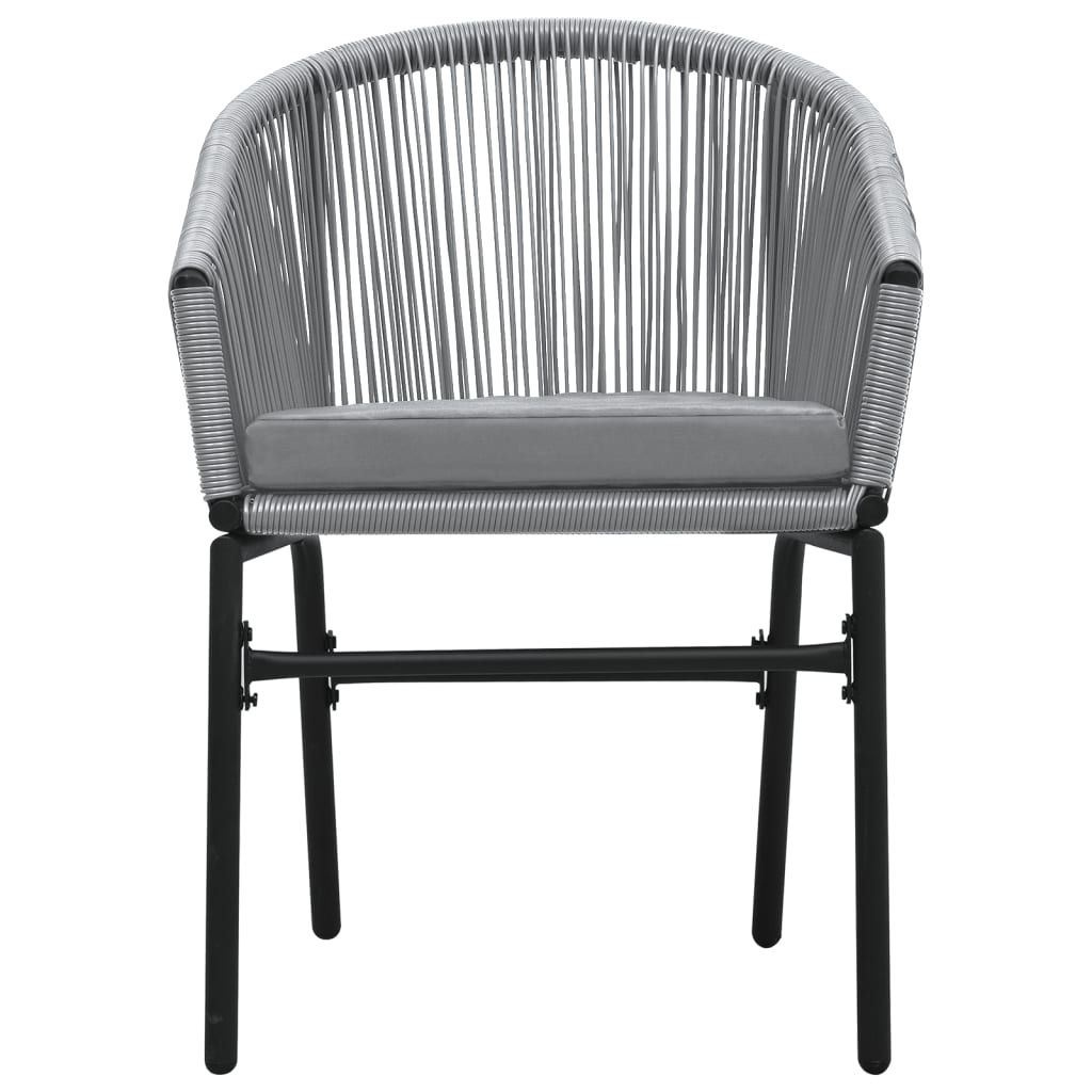 Ensemble à manger de jardin 5 pcs Gris