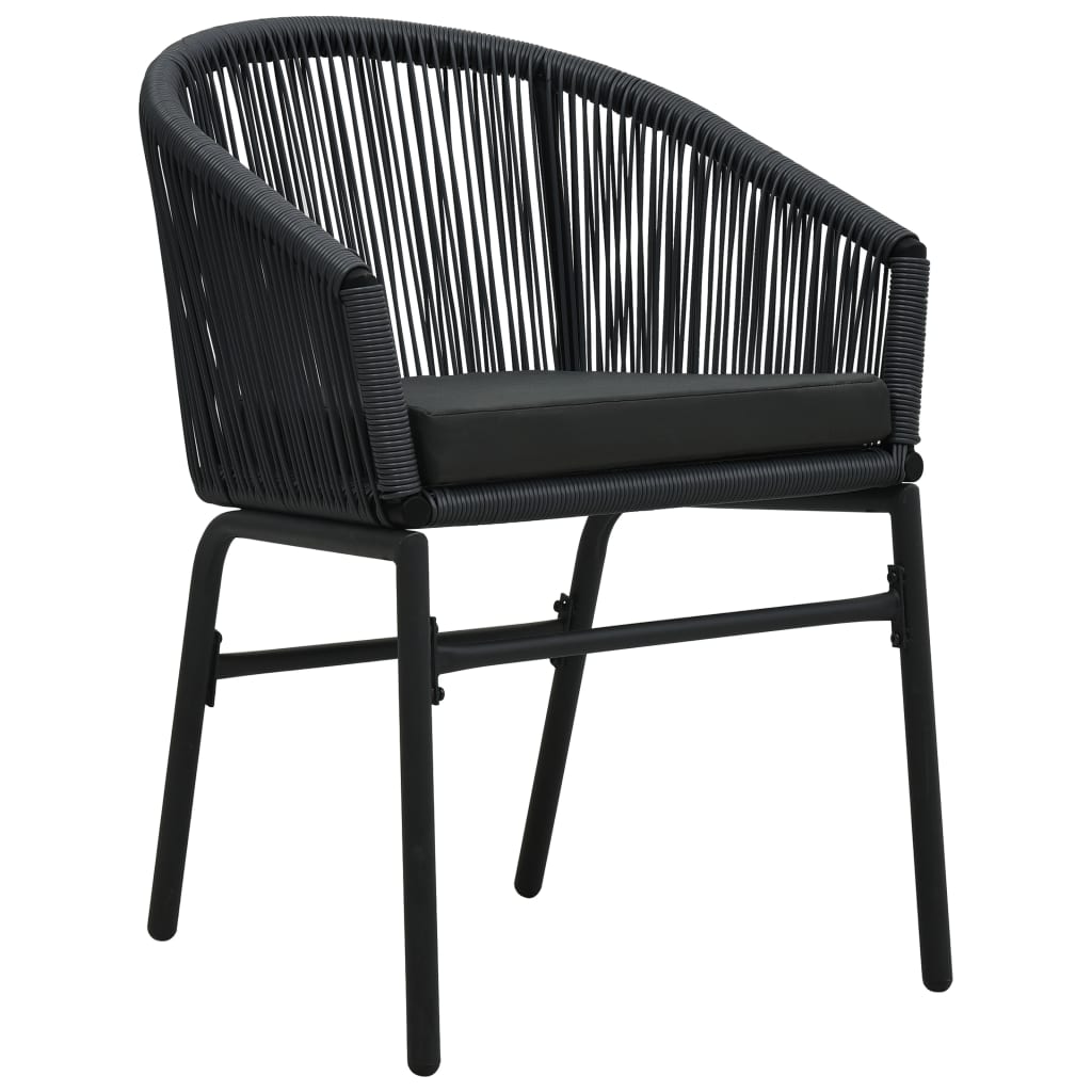 Ensemble à manger de jardin 5 pcs Noir