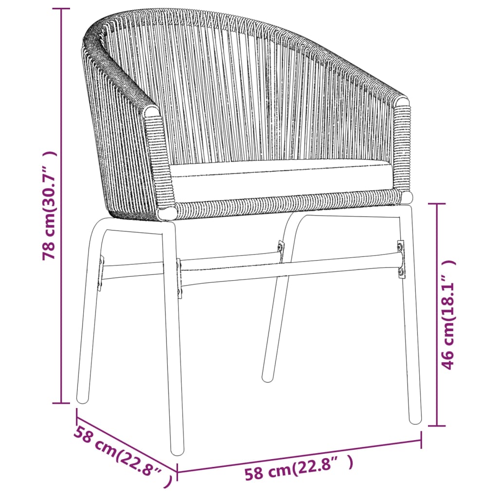 Ensemble à manger de jardin 5 pcs Marron