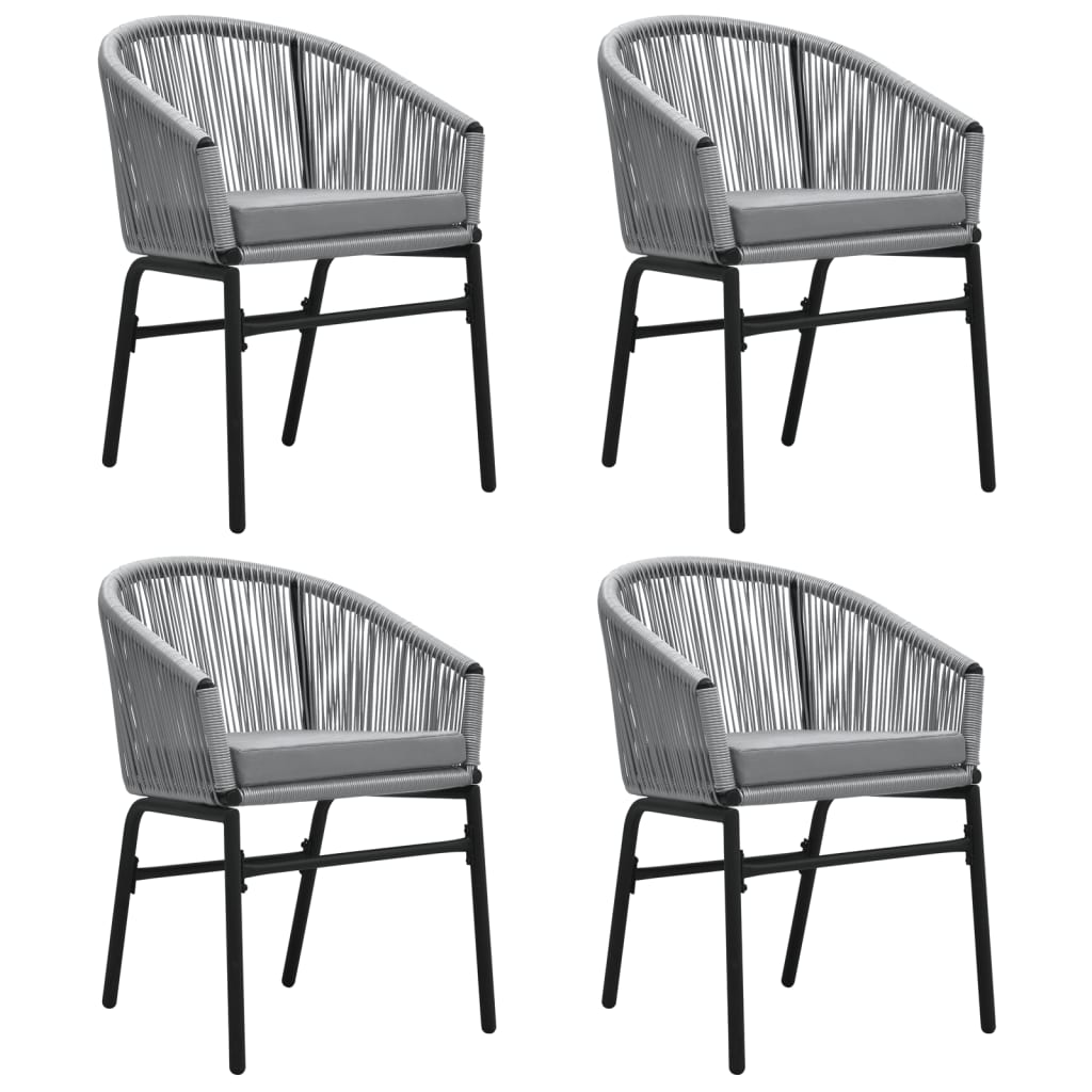 Ensemble à manger de jardin 5 pcs Gris