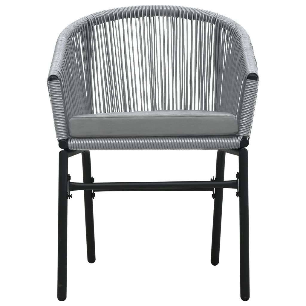 Ensemble à manger de jardin 5 pcs Gris