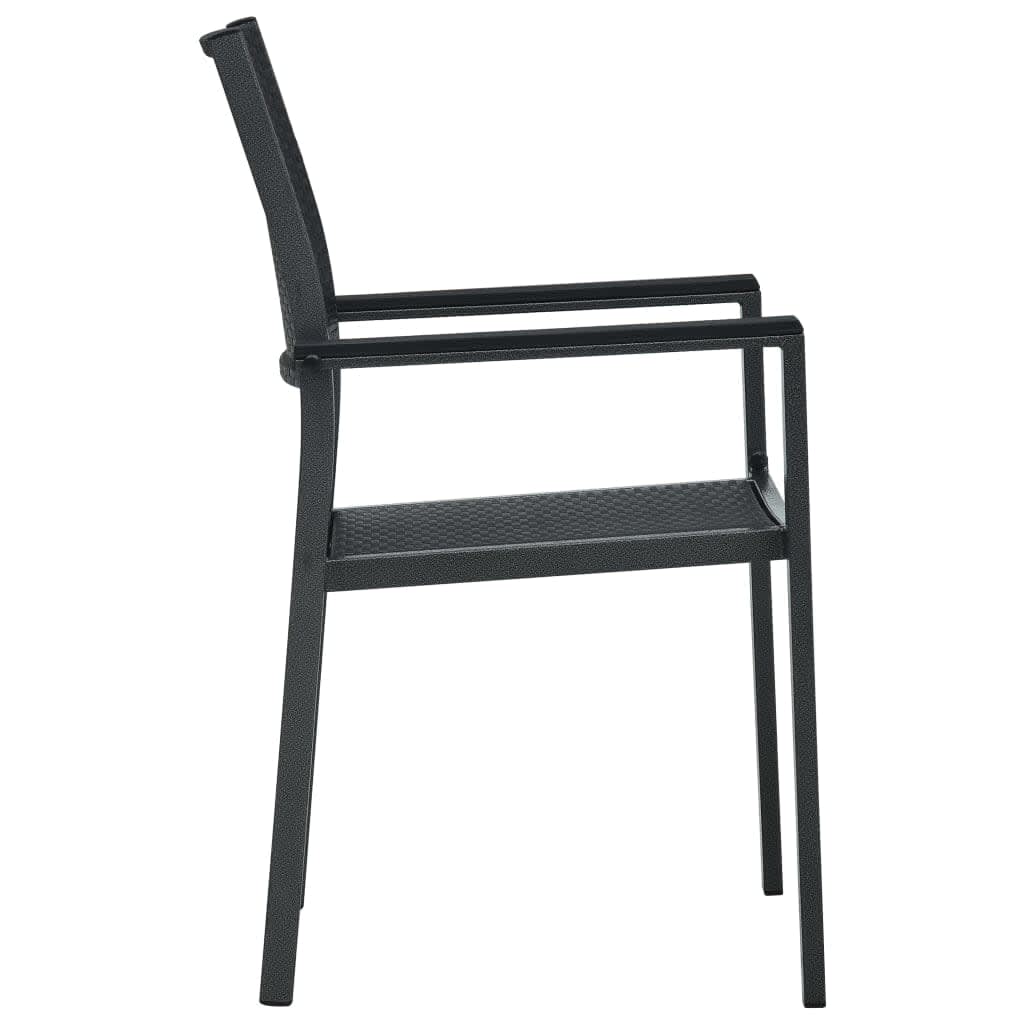 Ensemble à manger de jardin 3 pcs Noir