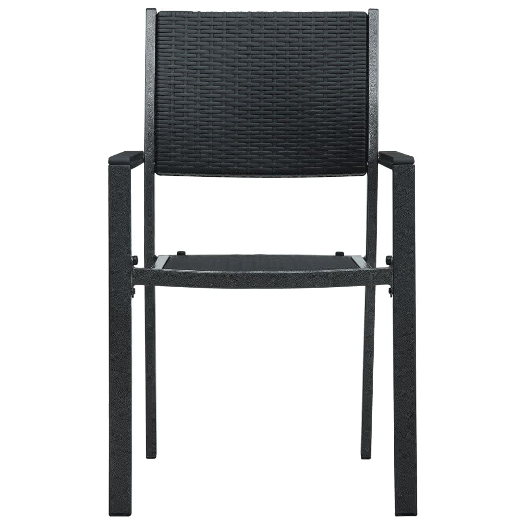 Ensemble à manger de jardin 5 pcs Noir
