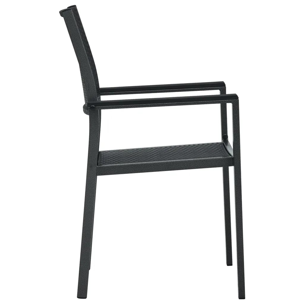 Ensemble à manger de jardin 5 pcs Noir