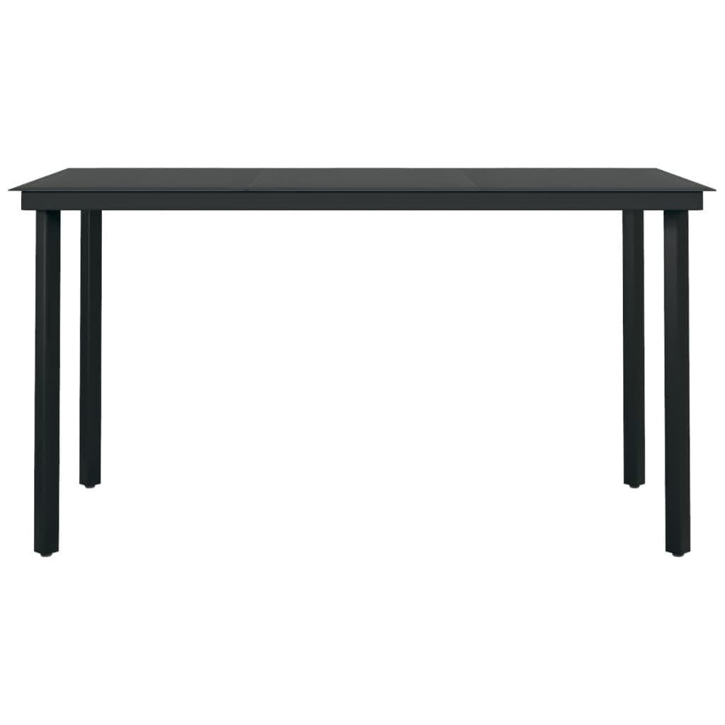 Ensemble à manger de jardin 7 pcs Noir