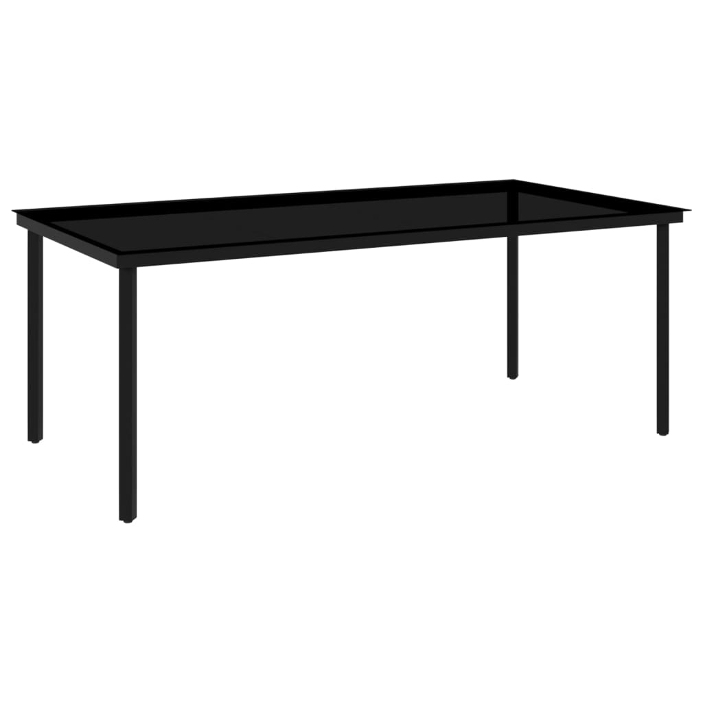 Ensemble à manger de jardin 7 pcs Noir
