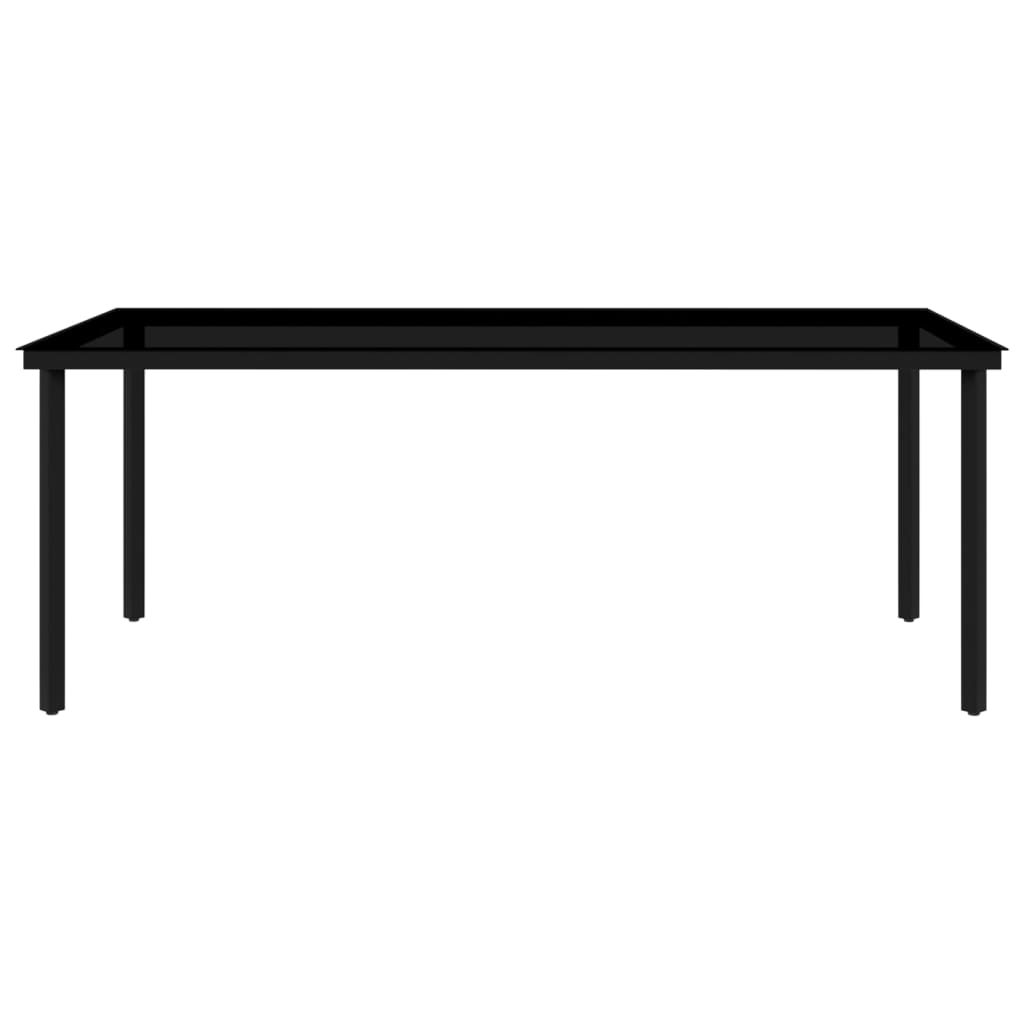 Ensemble à manger de jardin 9 pcs Noir