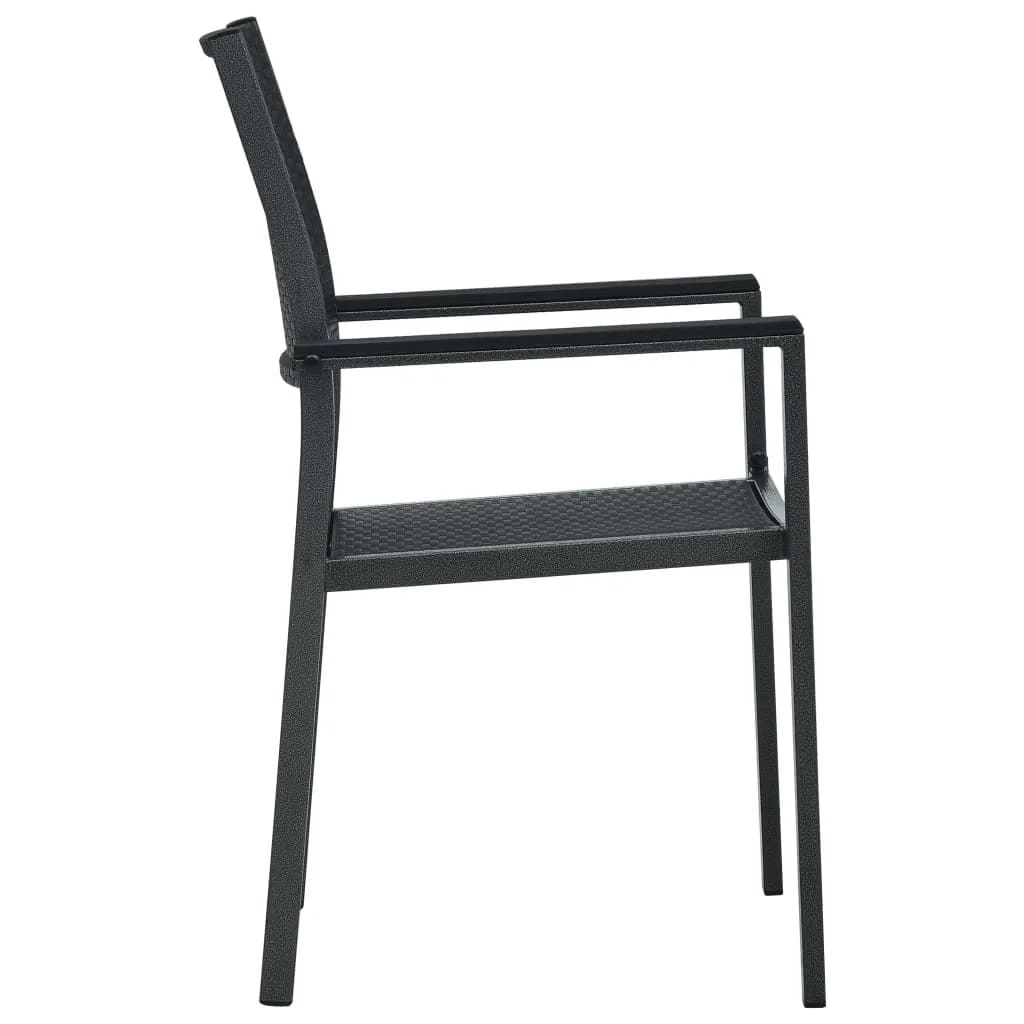 Ensemble à manger de jardin 3 pcs Noir