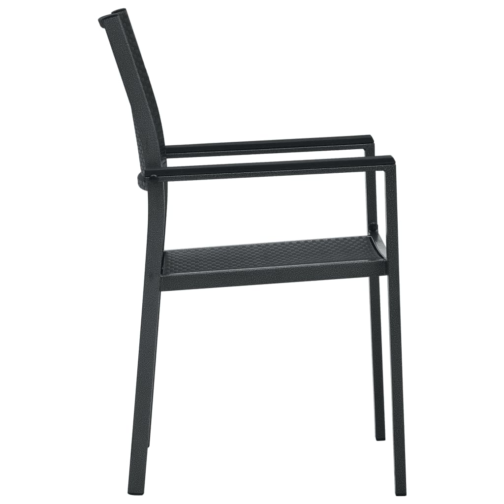 Ensemble à manger de jardin 5 pcs Noir
