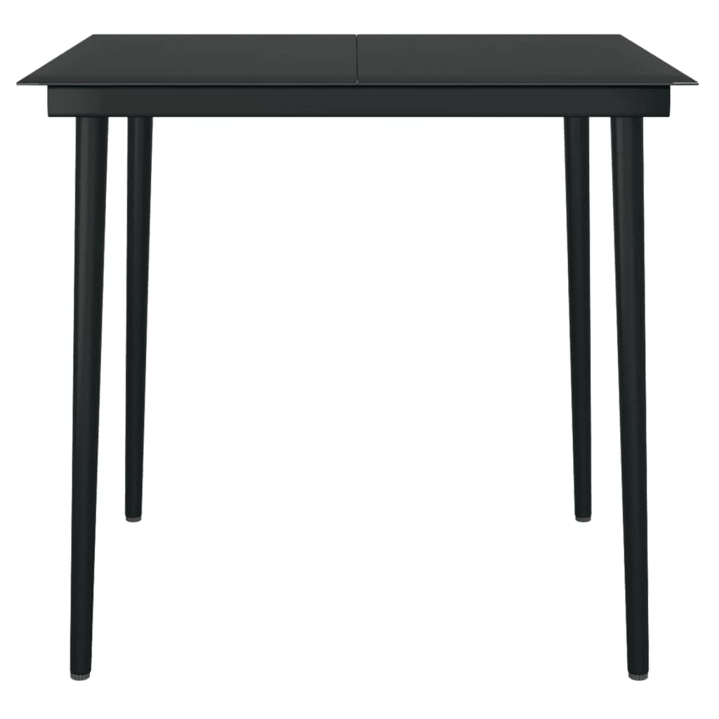 Ensemble à manger de jardin 5 pcs Noir
