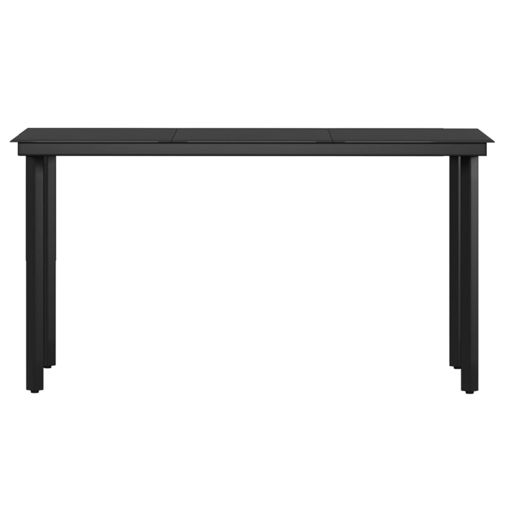 Ensemble à manger de jardin avec coussins 5 pcs Noir