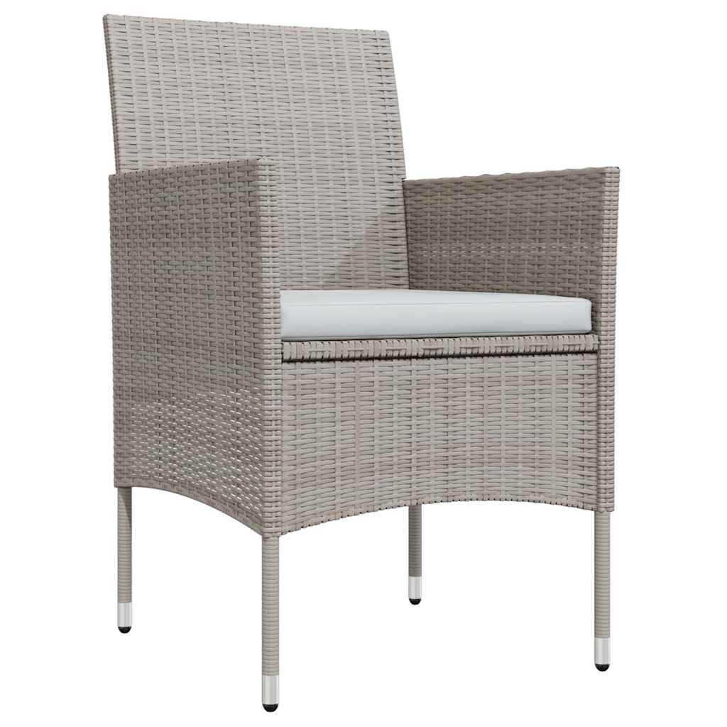 Ensemble à manger de jardin coussins 5 pcs Beige/noir