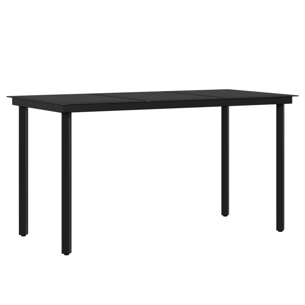 Ensemble à manger de jardin coussins 5 pcs Beige/noir
