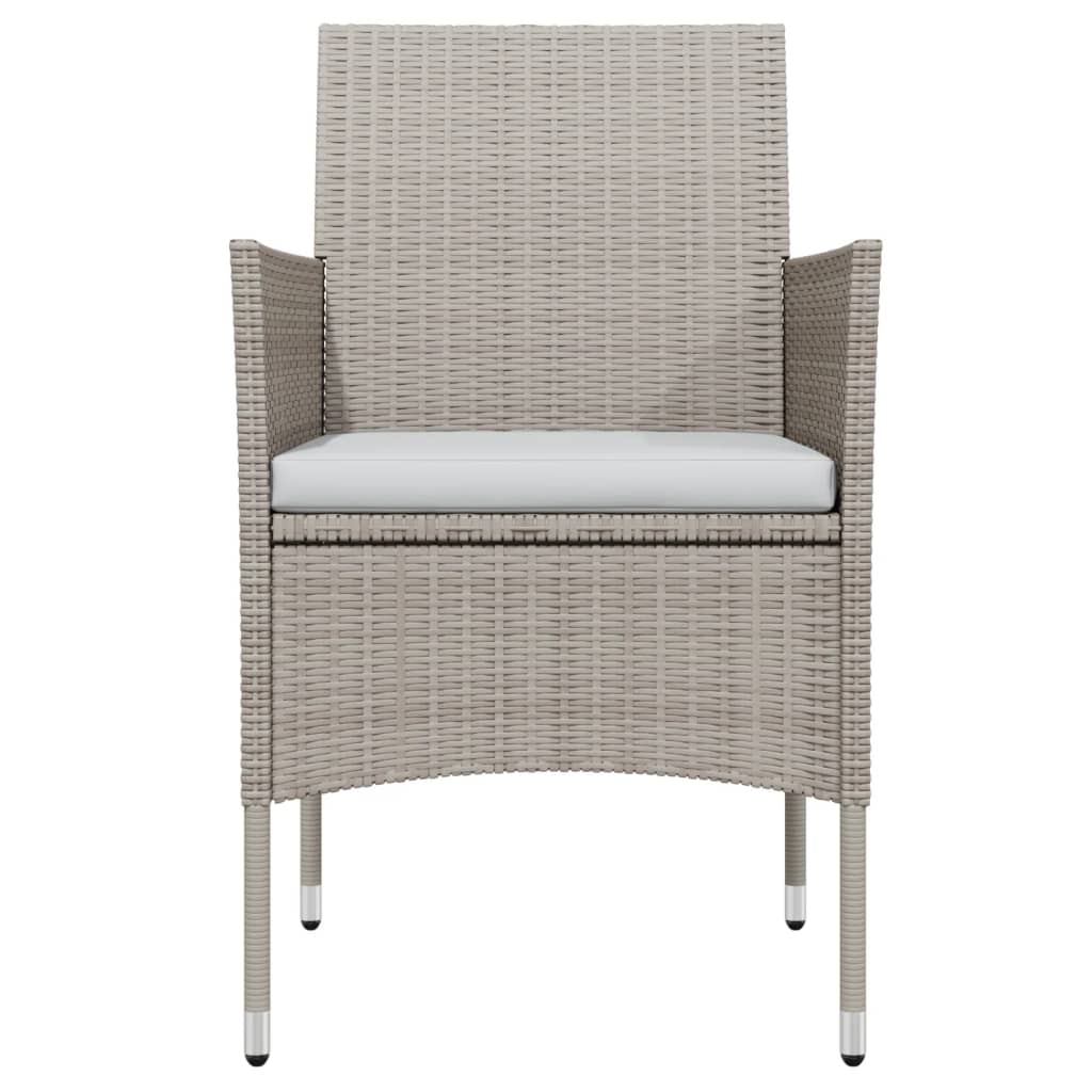 Ensemble à manger de jardin coussins 5 pcs Beige/noir