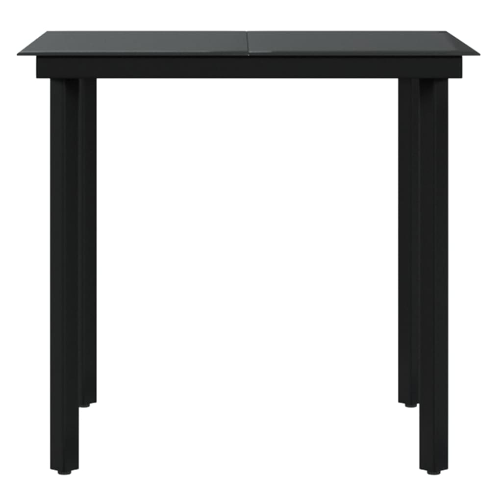 Ensemble à manger de jardin et coussins 3 pcs Gris et noir