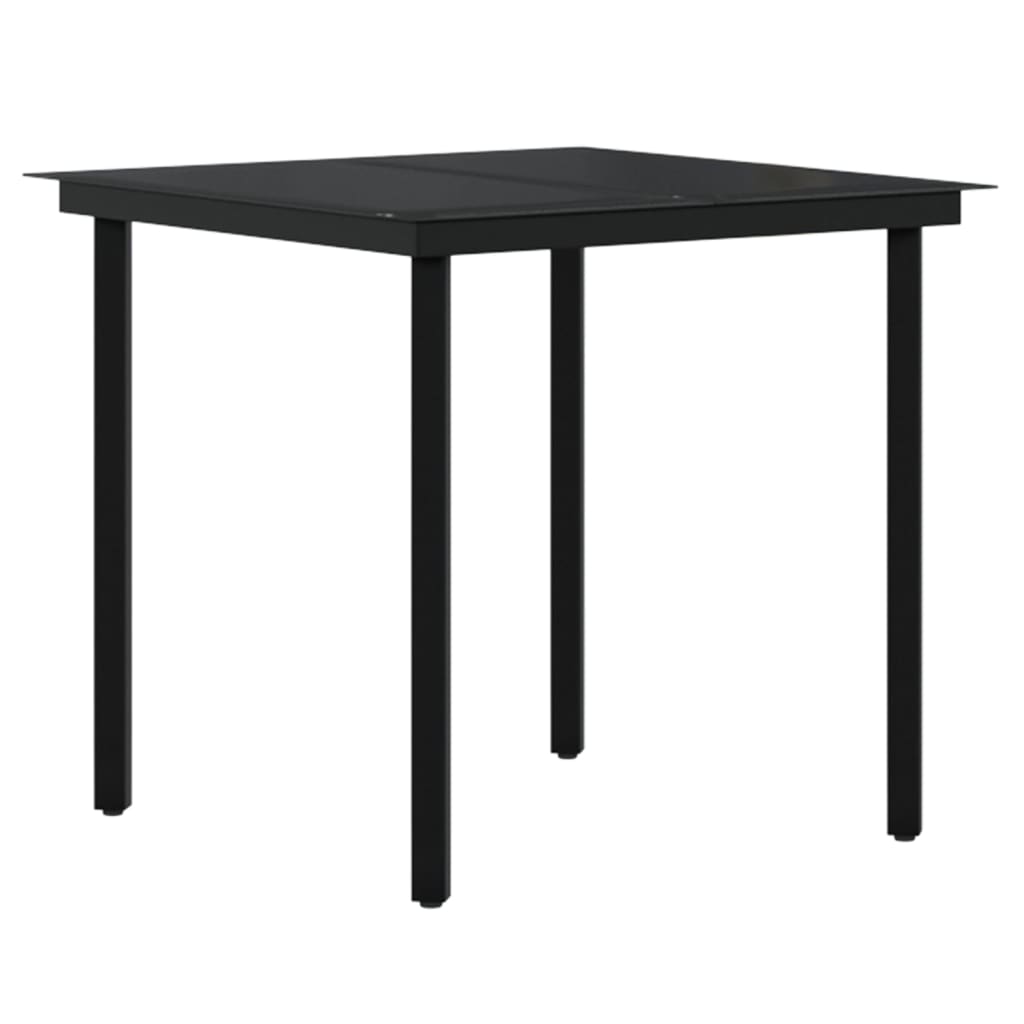 Ensemble à manger de jardin et coussins 5pcs Gris/noir