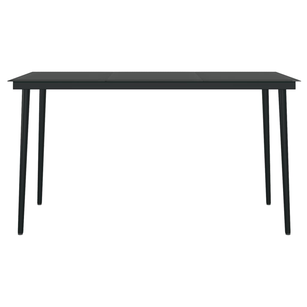 Ensemble à manger de jardin et coussins 5pcs Gris/noir