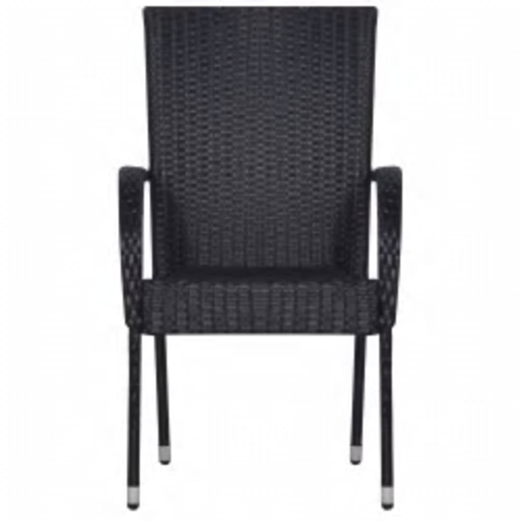 Ensemble à manger de jardin 7 pcs Noir