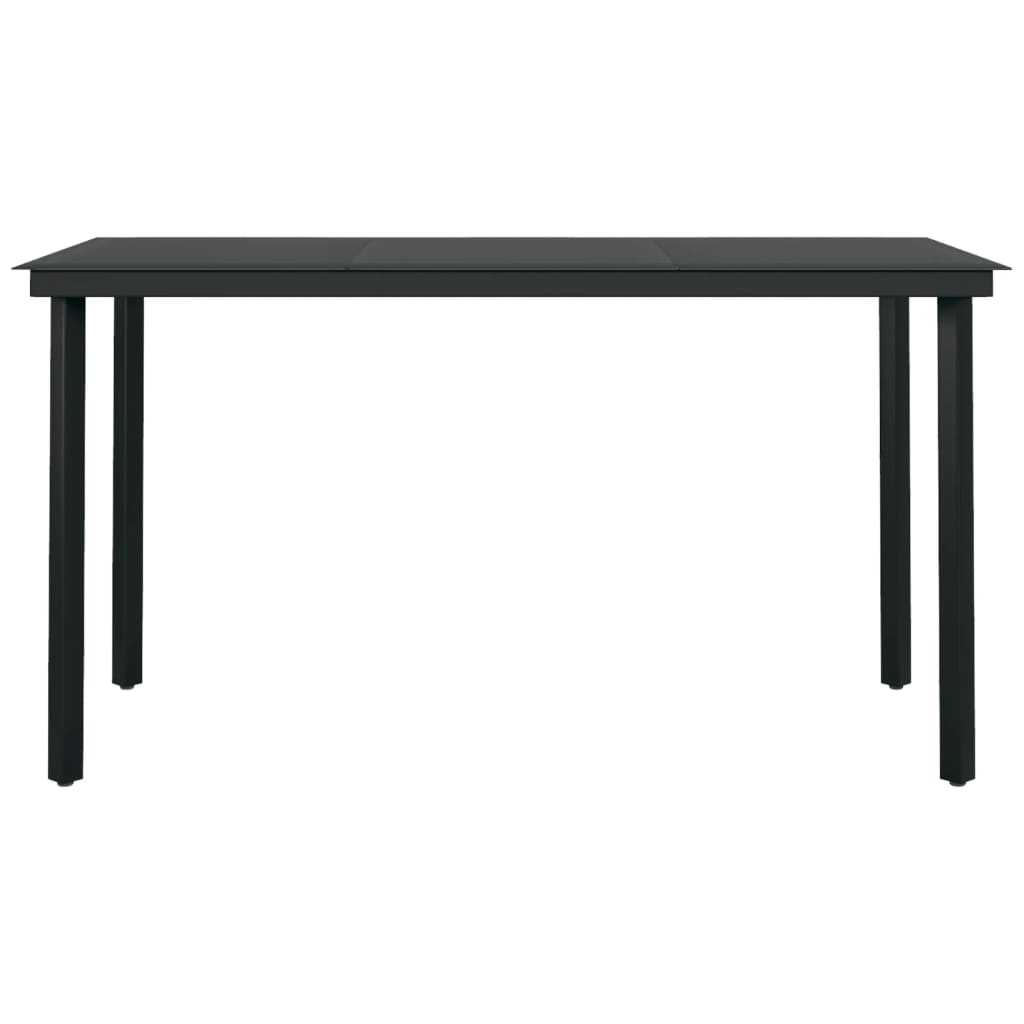 Ensemble à manger de jardin 7 pcs Noir