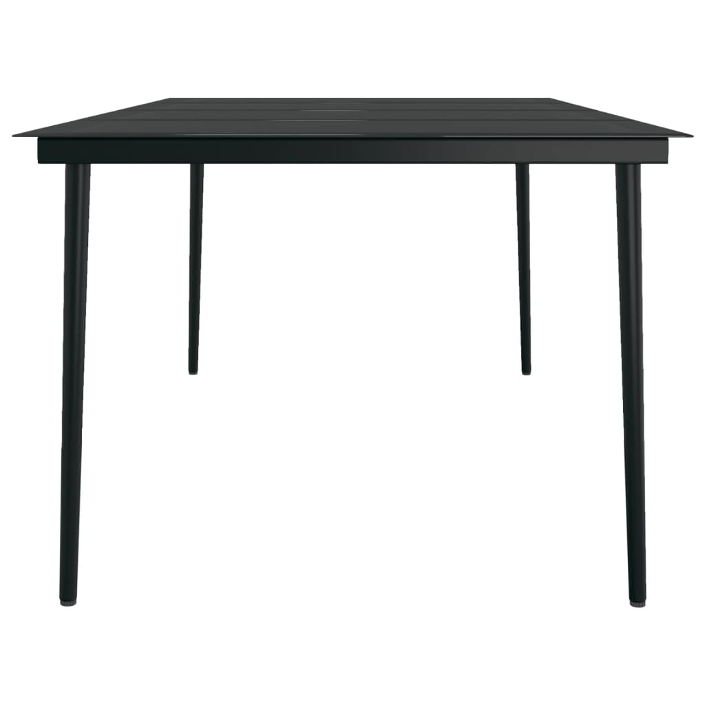Ensemble à manger de jardin 9 pcs Marron et noir