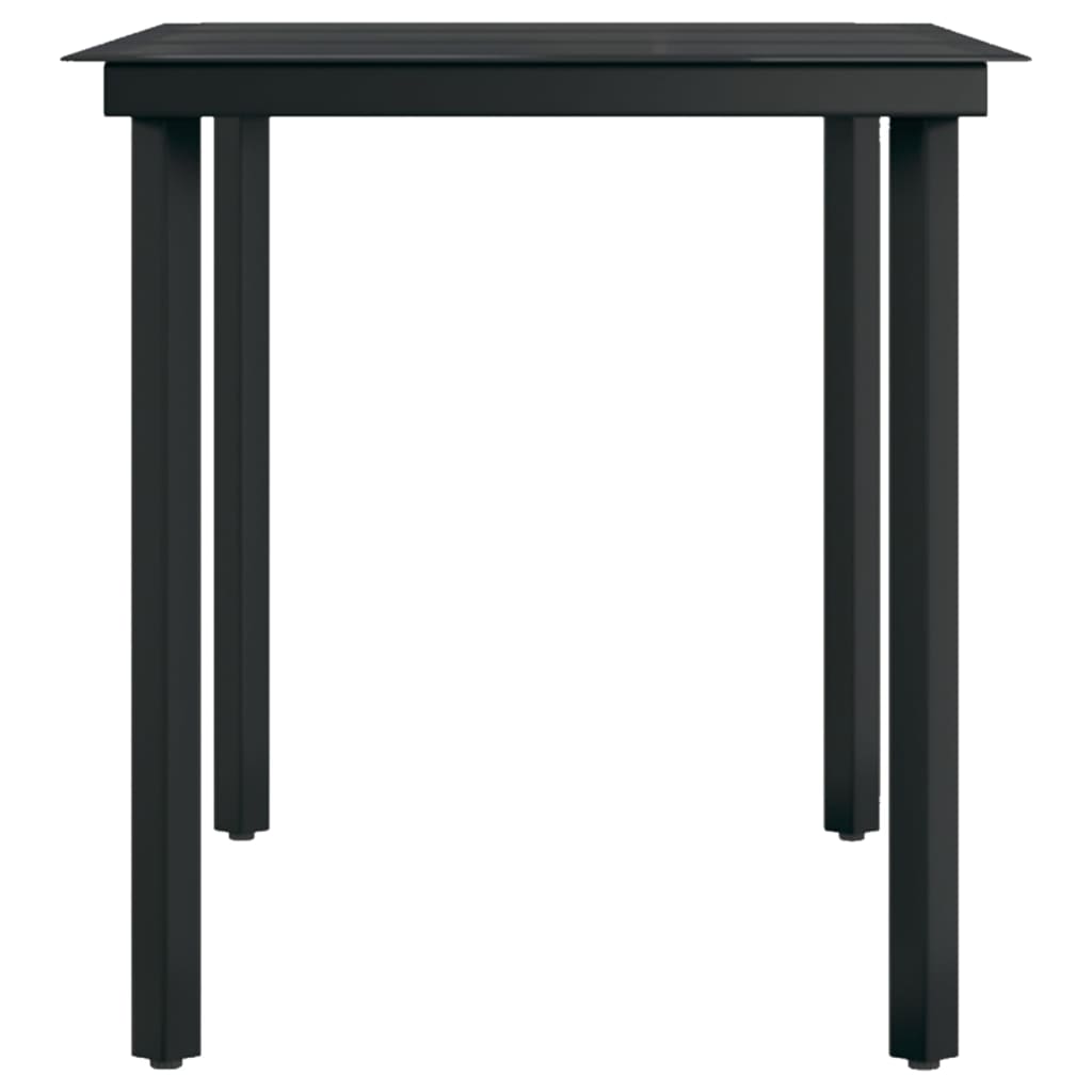Ensemble à manger de jardin avec coussins 7 pcs Noir