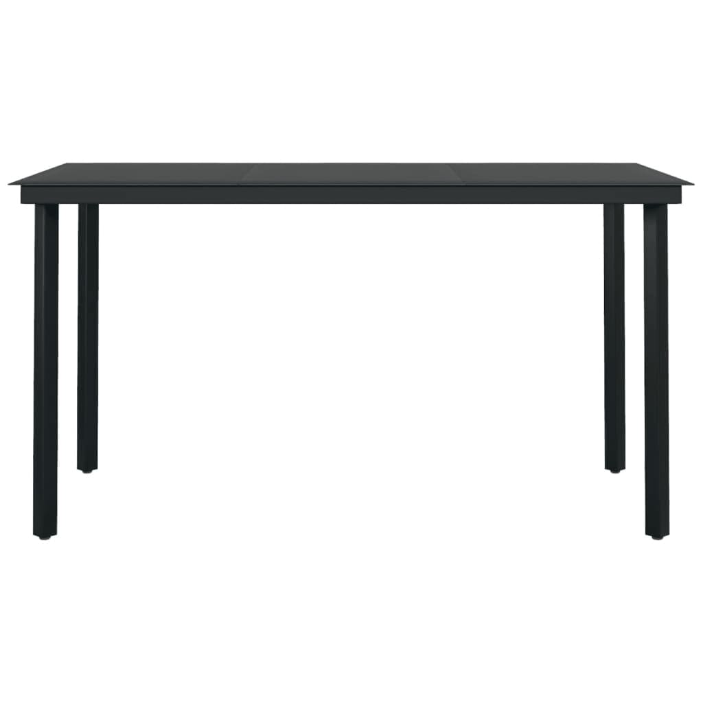 Ensemble à manger de jardin avec coussins 7 pcs Noir