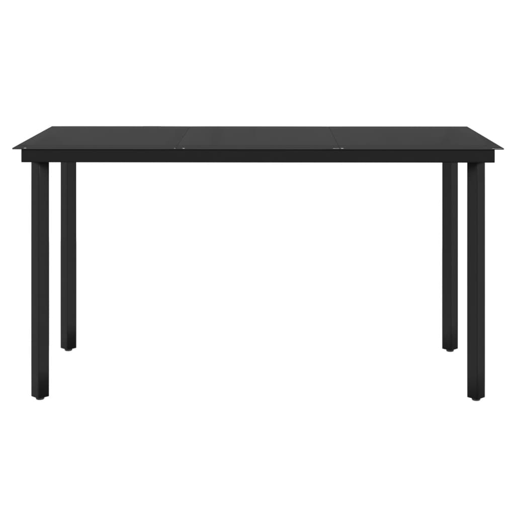Ensemble à manger de jardin avec coussins 5 pcs Noir