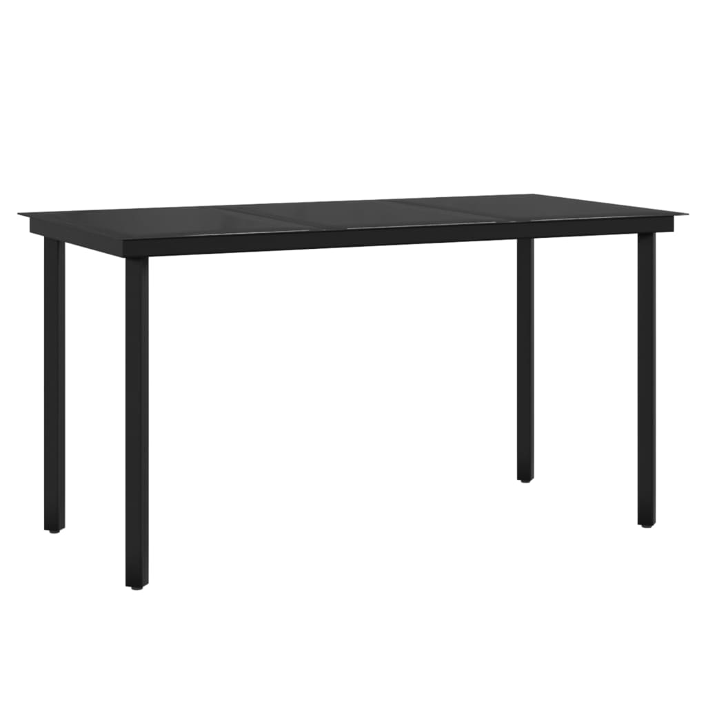 Ensemble à manger de jardin avec coussins 7 pcs Noir