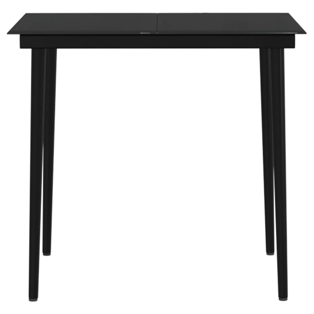 Ensemble à manger de jardin avec coussins 5 pcs Noir
