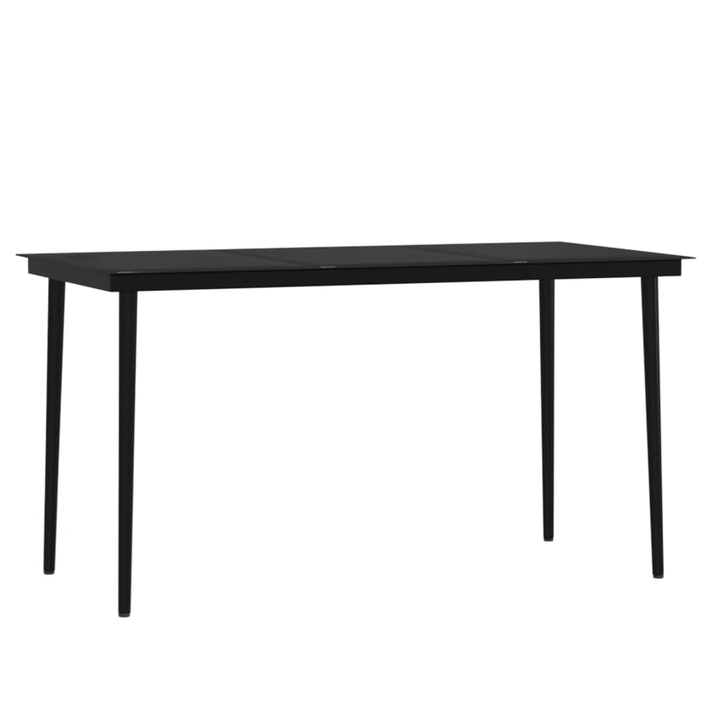 Ensemble à manger de jardin avec coussins 5 pcs Noir
