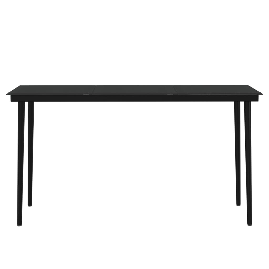 Ensemble à manger de jardin avec coussins 5 pcs Noir